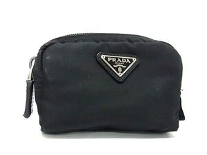 1円 ■美品■ PRADA プラダ テスートナイロン コインケース コインパース カードケース 小銭入れ レディース メンズ ブラック系 FE5857