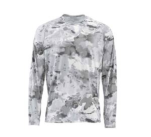 SIMMS シムス SolarFlex LS Crewneck Print Cloud Camo Grey US:M JP:L ソーラーフレックス　クルーネック　プリント　シャツ