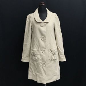 日本製★フラボア/FRAPBOIS/ビギ★アンゴラウール/ロングコート【1/レディースS/アイボリー/ivory】Coat/Jacket/Jumper◆pBH469