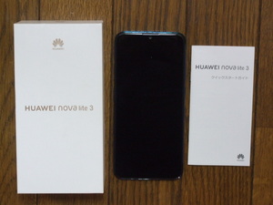 楽天可！UQモバイル版SIMフリーHUAWEI nova lite3(POT-LX2J)オーロラブルー 中古！