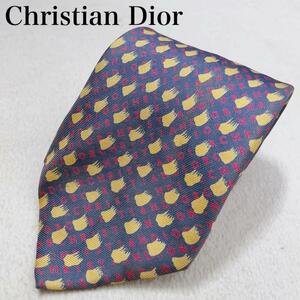 Christian Dior クリスチャンディオール ネクタイ ブランド メンズ オフィス ビジネス 高級感 総柄 MONSIEUR シルク100% フランス製 K74